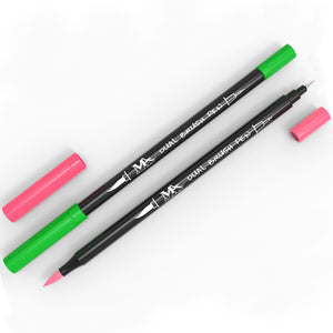 Dual Brush Pens - 12 Colors