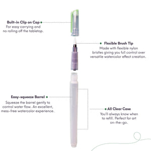 Water Brush Pen Set - 4 pcs