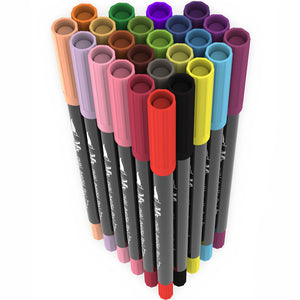 Dual Brush Pens - 24 Colors