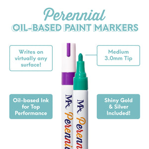 Perennial Permanent Paint Marker Set  (12 Colors)