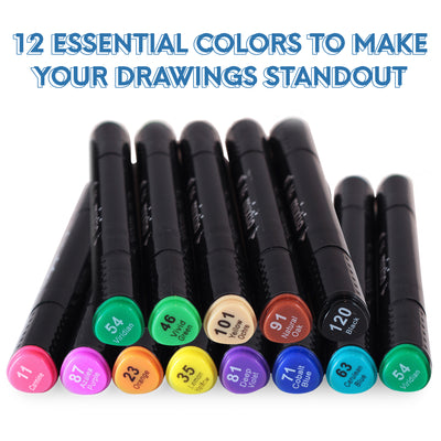 61 Colors Alcohol Markers for Coloring, Typecho Double Tipped