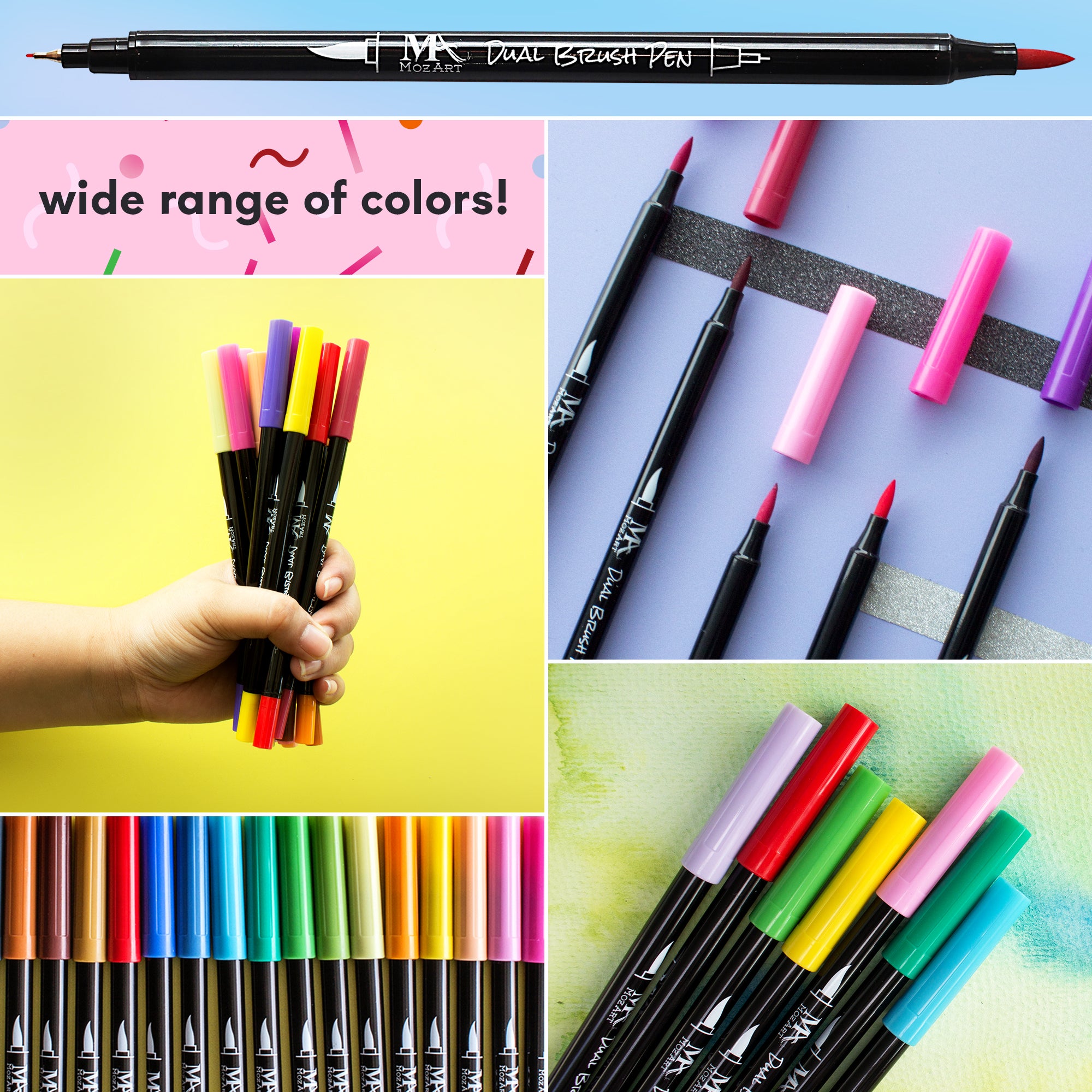 Felt Brush Pens, Basic Colors - Set of 24 –
