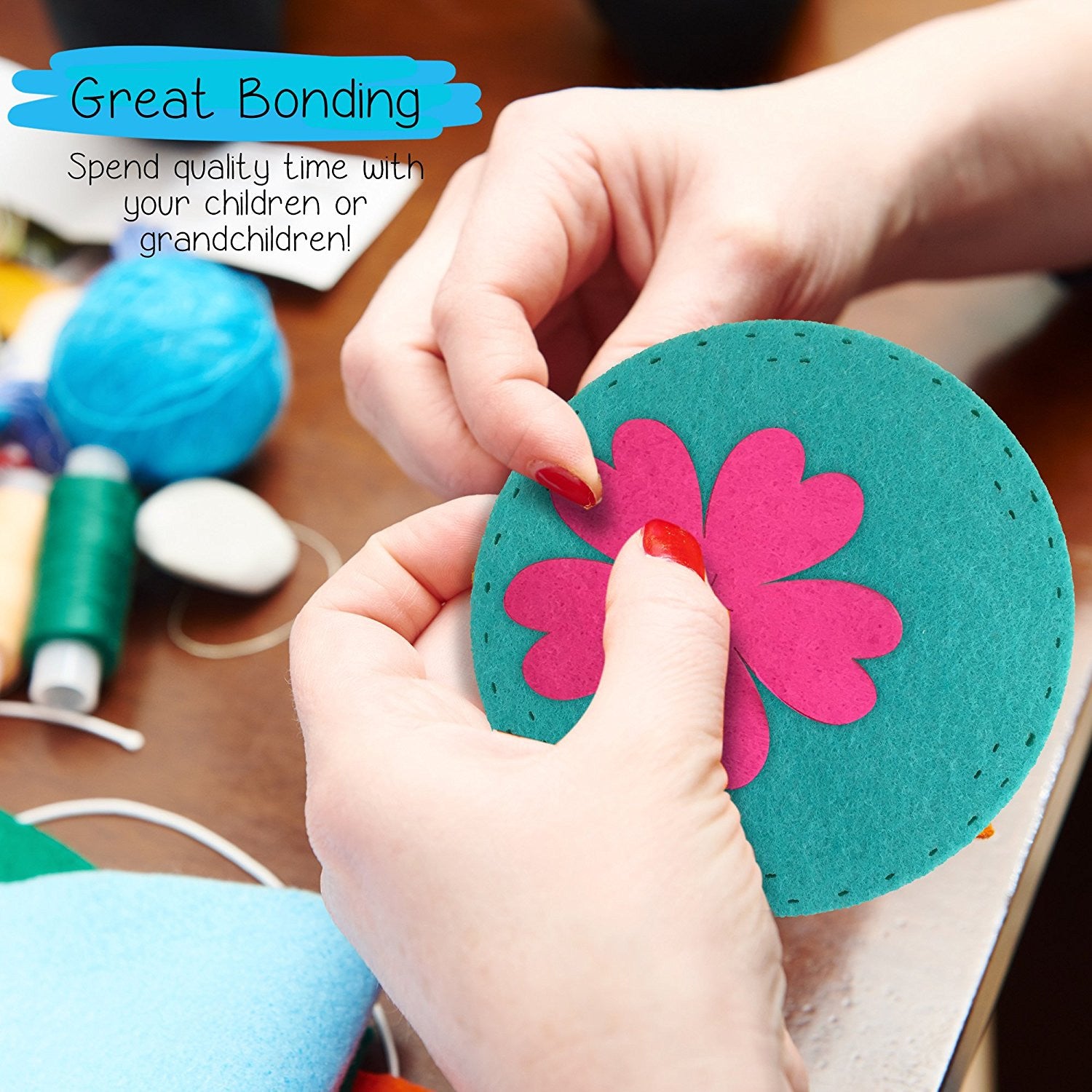 Jewelry Sewing Kit - A Fun sewing projects for kids age between 4-10 years  old - MozArt Supplies USA