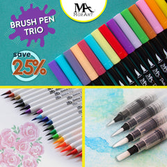Luxury Single Brush Pen Gift Set - 20 Colors - MozArt Supplies USA